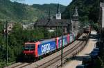 Re 482 011-4;005-6 und 049-4 mit einem Mischer in St.Goar 19.7.10