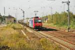 Re 482 011-4 mit die BASF-Pendel nach Ruhland in Lauchhammer, 08/10/2010.