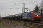 SBB Cargo 482 013 am 5.2.11 mit einem Kesselzug in Ratingen-Lntorf