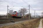 482 014-8 SBB Cargo als Lz zwischen Growudicke und Rathenow in Richtung Rathenow unterwegs. 28.03.2011