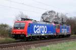 482 042-9 und 421 394-8 SBB Cargo am  05.04.2011 bei Woltorf