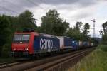 482 024-7 mit einem Containerzug in Unkel am 18.06.2011