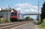 482 035-3 SBB Cargo ex 185 561-8 mit Containerzug in Vietznitz Richtung Friesack(Mark) unterwegs.