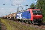 Die SBB Cargo mit der 482 005-6 durch Ratingen Lintorf am 17.08.2011