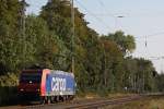 SBB Cargo 482 011 am 25.9.11 als Lz bei der Durchfahrt durch Ratingen-Lintorf.