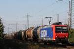 SBB Cargo 482 014 am 28.9.11 bei der Durchfahrt durch Ratingen-Lintorf.