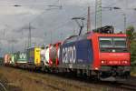 SBB Cargo 482 026 am 8.10.11 bei der Durchfahrt durch Ratingen-Lintorf.