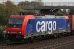 SBB Cargo 482 049  Die 50 fr SBB  am 25.10.11 bei der Durchfahrt durch Hamburg-Bostelbek.