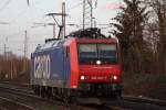 SBB Cargo 482 024 als Lz bei der Durchfahrt durch Ratingen-Lintorf am 13.1.12.