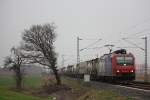 SBB Cargo 482 032 am 17.3.12 mit einem Containerzug bei der Durchfahrt durch Neuss-Allergeiligen.