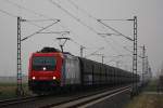 Die SBB Cargo 482 041 (i.E fr Niag) am 17.3.12 mit einem Niagkohlezug bei der Durchfahrt durch Neuss-Allerheiligen.