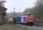 482 038 mit Containerzug am 04.04.12 in Vollmerz  