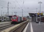 482 009-8 (SBB Cargo) mit Lokfhrerwerbung zieht am 11.