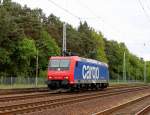 Solo hier ganz selten zu sehen, die SBB Cargo 482 030-4 bei der Durchfahrt im Bf Nassenheide am 13.05.2012.