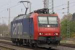 SBB Cargo 482 003 fuhr am 6.4.12 als Lz durch Ratingen-Lintorf.