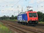 482 040-3 der SBB Cargo in Richtung Grobeeren nach dem Passieren des Bahnhofs Saarmund am 04.