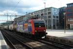 482 029 mit einem kurzen Gterzug am 31.08.2010 bei der Durchfahrt in Olten.