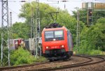 482 006-4 und die 482 016-3 beide von SBB Cargo ziehen einen Containerzug aus Richtung Kln nach Aachen-West.