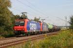 SBB Cargo 482 005-6 und eine weitere 482 am 16.09.2011 mit einem Kesselzug zwischen Bietigheim und Sachsenheim.