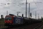 SBB Cargo 482 022 am 3.10.12 mit einem Kesselzug in Duisburg-Bissingheim.