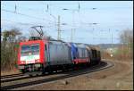 482 042 und 185 409 mit Gterzug am 14.04.13 in Gtzenhof 