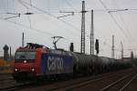 SBB Cargo 482 014 am 10.11.12 mit einem Kesselzug von Gelsenkirchen Bismarck nbach Basel SBB bei der Durchfahrt durch Duisburg-Bissingheim.