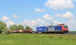 Am 28.Mai 2013 war SBBC 482 024 mit einem KLV-Zug sdlich von Elze(Han) auf dem Weg Richtung Gttingen.