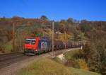 482 010 erklimmt bei Villnachern die stliche Rampe des Bzbergs, 02.11.2007.