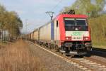 482 042-9 mit H-Wagenzug in Fahrtrichtung Sden.