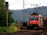 482 033 - 8 unterwegs mit einem Getreidezug am Eisenbahnkreuz Coswig.