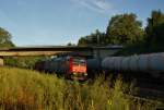 482 001-5 mit einen Containerzug von Fulda komment am 01.08.13