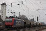 SBB Cargo/HSL 482 032 am 28.3.13 mit einem Getreidezug in Verden (Aller).