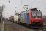 SBB Cargo 482 003 am 6.4.13 mit einem KLV in Nievenheim.