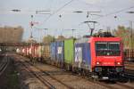 SBB Cargo/RTB 482 047 am 18.4.13 mit einem KLV in Dsseldorf-Rath.