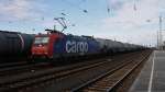 Auch die 482 034-6 der SBB Cargo fhrt am 17.10.2013 mit einem Kesselzug in den Bahnhof Grokorbetha ein.