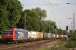 SBB Cargo 482 022-1 am 11.6.13 mit einem KLV nach Duisburg-Rheinhausen in Ratingen-Lintorf.