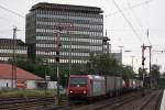 SBB Cargo 482 026 am 27.6.13 mit einem KLV nach Duisburg-Rheinhausen in Dsseldorf-Rath.