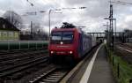 SBB Cargo 482 009-8 mit Containerzug am 20.02.14 in Mainz Bischofsheim Bhf 