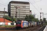 SBB Cargo 482 007 am 10.7.13 mit einem KLV in Düsseldorf-Rath.