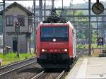 SBB - 482 020-5 als Lokzug bei der durchfahrt im Bahnhof Prattelen am 05.05.2014