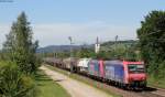 Re 482 002-3 und Re 482 000-7  Köln  mit dem DGS 49069 (Karlsruhe Gbf-Basel SBB) bei Denzlingen 13.6.14