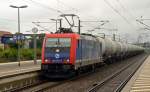 482 037 zog am 08.07.14 einen Kesselwagenzug durch Bitterfeld Richtung Dessau.