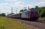 482 031 führte am 06.07.14 einen Classic-Courier von Stuttgart nach Polen durch Burgkemnitz Richtung Berlin.