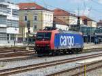 Solo unterwegs ist SBB Cargo 482 007.Regensburg(Hbf.) 08.08.2014.