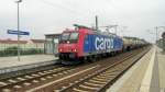 SBB Cargo 482 008-0 kommt mit einem Kesselzug durch Falkenberg (E.) Richtung Doberlug-Kirchhain (12.9.14)