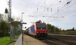 482 016-3 von SBB Cargo  kommt aus Richtung Aachen-West als Umleiter mit einem langen Containerzug aus Antwerpen-Oorderen(B) nach  Gallarate(I) und fährt durch  Kohlscheid in Richtung