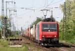 SBB 482 026 mit Gterzug Richtung Basel am 09.05.2011 in Herbolzheim (Breisgau), aufgenommen vom nrdlichen Bahnsteigende