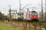 SBB Cargo 482 000-7 am 04.01.2007 mit einem Gterzug bei Graben - Neudorf.