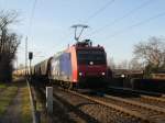 Die SBB 482 034-6 mit Transcerials Waggons auf dem Weg Richtung Heidenau.