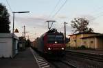 Am Abend des 26.06.2014 fuhr SBB Cargo Re 482 025-4 mit einem Containerzug ebefalls in Richtung Norden durch Regensburg Prüfening.